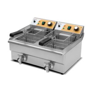 FREIDORA ELÉCTRICA PROFESIONAL 10+10 LITROS 2X3000W CHEF PRO