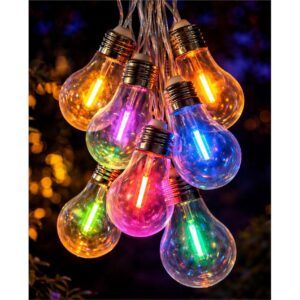 GUIRNALDA DE 10 BOMBILLAS LED MULTICOLOR 4 METROS SOLAR FOREVER