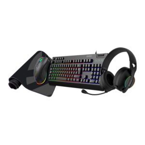 KIT GAMING 4 EN 1 | TECLADO | RATON | ALFOMBRILLA | AURICULARES UK594008