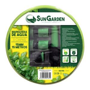 MANGUERA AGUA 3 CAPAS 15MM 15METROS SUNGARDEN