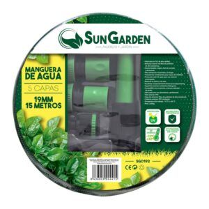 MANGUERA AGUA 5 CAPAS 19MM 15METROS SUNGARDEN