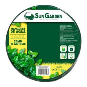 MANGUERA AGUA 5 CAPAS 25MM 15METROS SUNGARDEN