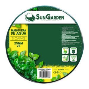 MANGUERA AGUA 5 CAPAS 25MM 25METROS SUNGARDEN