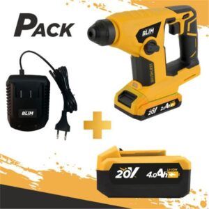 MARTILLO PERFORADOR 20V 1.5 JULIOS + BATERIA 20V 4AH + CARGADOR DE BATERÍA