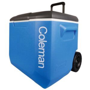 NEVERA RIGIDA 56 LITROS BLACK & BLUE CON RUEDAS 60QT COLEMAN