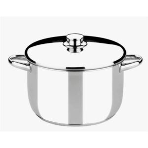OLLA DE ACERO INOXIDABLE 22CM 5 LITROS OPTIMA CON TAPA ACERO MONIX