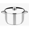 OLLA DE ACERO INOXIDABLE 30CM 12 LITROS OPTIMA CON TAPA ACERO MONIX