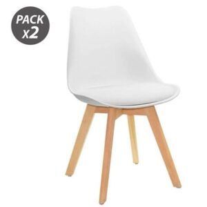 PACK 2 SILLAS DESIGN D200 BLANCAS MUVIP