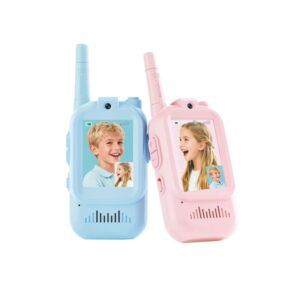 PACK 2 WALKIES TALKIES INFANTILES CON CAMARA AZUL/ROSA DJJ02 XO