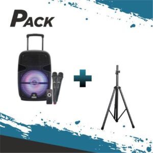 PACK ALTAVOZ A350 AMPLIFICADO 12" 350W + TRIPODE COOLSOUND