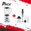PACK BATIDORA DE VASO 1300W + BATIDORA DE MANO CON ACCESORIOS MUVIP