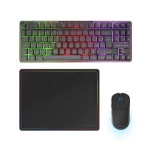 PACK GAMING 3 EN 1 | TECLADO H-MECH | RATÓN RGB | ALFOMBRILLA MARS GAMING