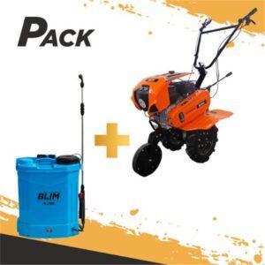 PACK MOTOCULTOR GASOLINA 7.5HP + SULFATADORA BATERIA 16 LITROS BLIM