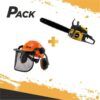 PACK MOTOSIERRA GASOLINA 63.3CC 50CM + CASCO SEGURIDAD COMPLETO BLIM