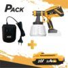 PISTOLA DE PINTAR 20V (SIN BATERÍA) + BATERIA 20V 2AH + CARGADOR DE BATERÍA
