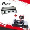PLANCHA DE ASAR 3 FUEGOS INOXIDABLE + COCINA DE GAS PORTATIL MUVIP