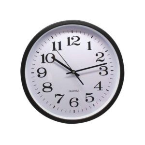 RELOJ OFICINA 35CM ALUMINIO NEGRO BISMARK