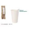 SET 10 VASO BLANCO CARTON 330CC ALGON