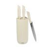SET 5 CUCHILLOS ACERO INOXIDABLE + TACOMA CREMA JOCCA