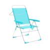 SILLA PLEGABLE 5 POSICIONES ALUMINIO AGUAMARINA 59X61X97CM