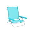 SILLA PLEGABLE 5 POSICIONES ALUMINIO AGUAMARINA 64X44X78CM