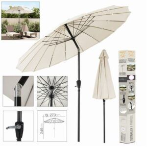 SOMBRILLA BEIGE 2.7M DIAMETRO X 2.45M ALTURA