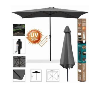 SOMBRILLA JARDIN 3X2 METROS UV50+ ANTRACITA