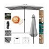 SOMBRILLA JARDIN 3X2 METROS UV50+ GRIS