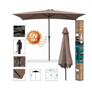 SOMBRILLA JARDIN 3X2 METROS UV50+ TOPO
