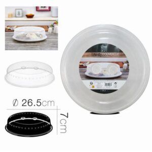 TAPA MICROONDAS TRANSPARENTE 26.5X7