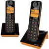 TELÉFONO INALÁMBRICO DUO S280 NEGRO / NARANJA ALCATEL