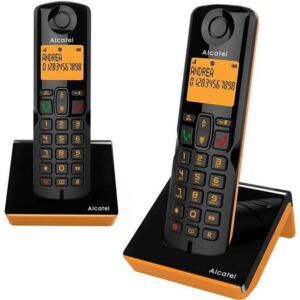 TELÉFONO INALÁMBRICO DUO S280 NEGRO / NARANJA ALCATEL