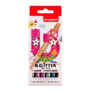 ROTULADOR Bruynzeel 6-Colores puntas/fieltro brillo