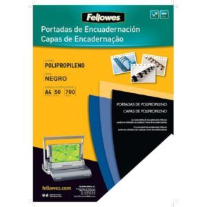 TAPAS Encuadernar A-4 Polip. Opacos (Pvp.50H) (700mi.,Negro)