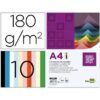 CARTULINA A-4 185gr. (100-Hojas) 10-Colores Surtidos Liderp