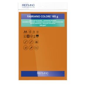 CARTULINA A-4 180gr. (Pvp.10-H) (Naranja-Fuerte-Intenso)