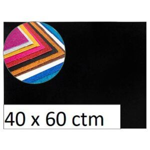 GOMA EVA 40x60 2mm C/Purpurina (Negro)