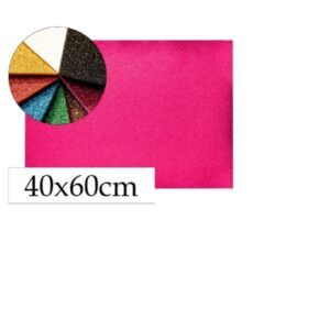 GOMA EVA 40x60 2mm C/Purpurina (Rosa-Dulce)