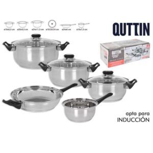 BATERIA DE COCINA 8 PIEZAS INDUCCION GENOVA QUTTIN