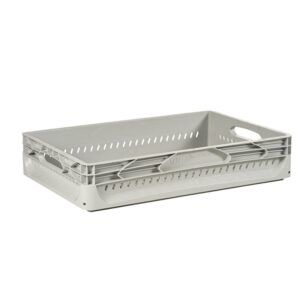 CAJA INDUSTRIAL PERFORADA 60X40H 12CM GRIS ARTPLAST