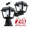 FAROL LED SOLAR 2 EN 1 SERIE PRO TOWER DUO 15W 1600LM 3 TEMPERATURAS ELBAT