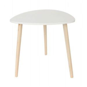 MESITA AUXILIAR MADERA BLANCA 48CM