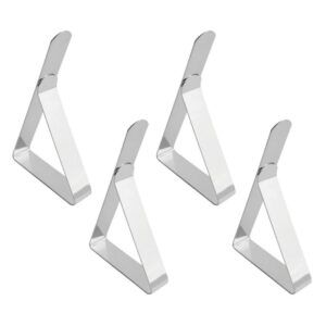 PACK 4 PINZAS SUJETAMANTELES ACERO 7.5X1.2X4.5CM