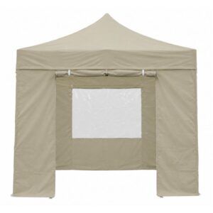 PARED PARA CARPA PLEGABLE ALUMINIO SG0129 CON VENTANA BEIGE SUNGARDEN
