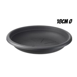 PLATO PARA MACETA 18CM ANTRACITA ARTPLAST