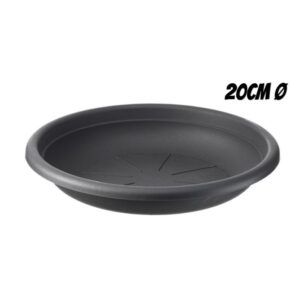 PLATO PARA MACETA 20CM ANTRACITA ARTPLAST
