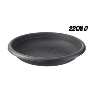 PLATO PARA MACETA 22CM ANTRACITA ARTPLAST