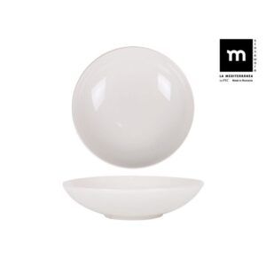 SET 12 PLATOS POSTRE 20CM MONACO IVORY LA MEDITERRANEA