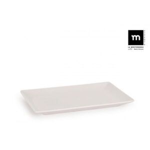 SET 24 FUENTES RECTANGULAR IVORY BRILLO 13X20CM LA MEDITERRANEA