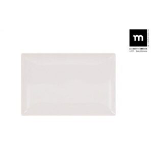 SET 6 FUENTES RECTANGULAR IVORY BRILLO 30X20CM LA MEDITERRANEA